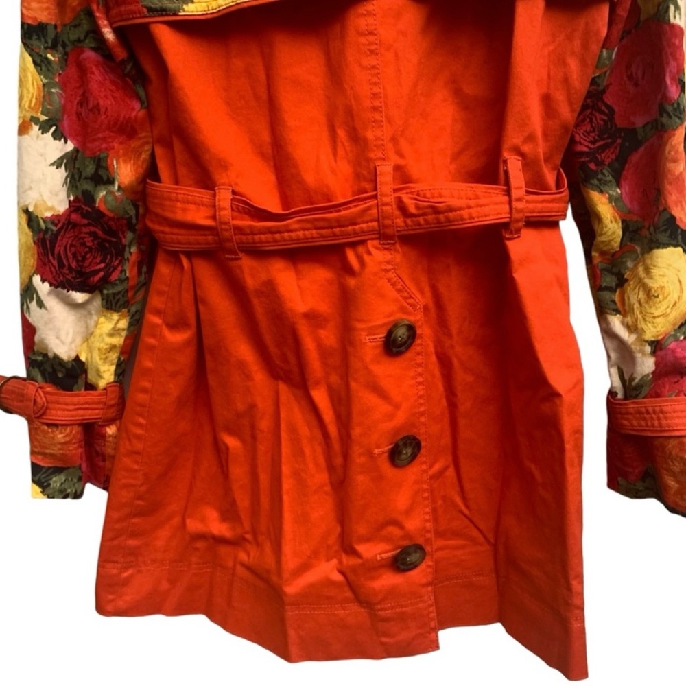 Anthropologie Elevenses Floral Trench Coat - Picture 5 of 14